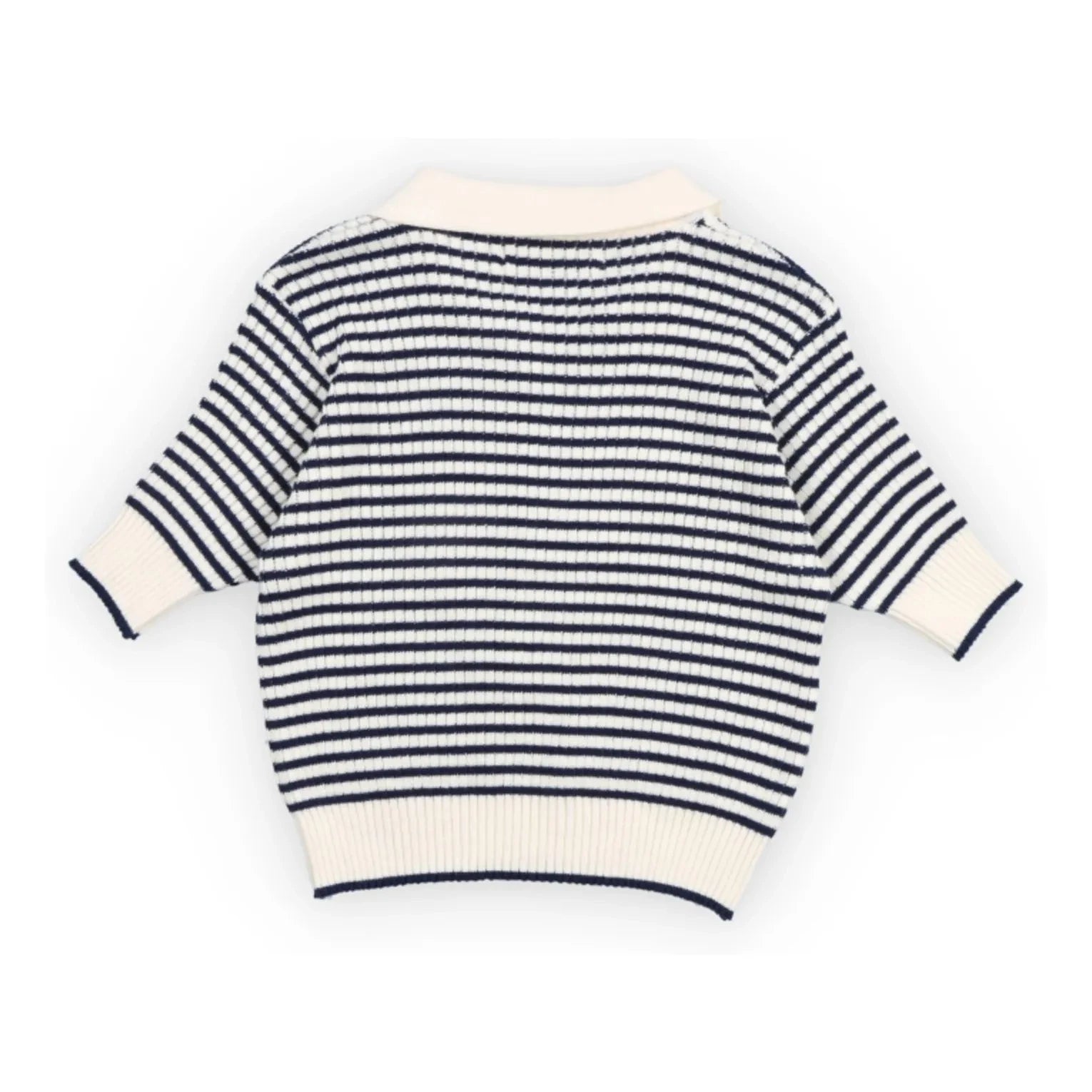 the new society - Camiseta de punto de polo a rayas | Azul marino