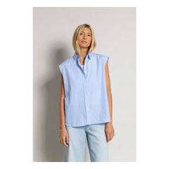 Smallable Woman - Laura Camisa sin mangas a rayas | Azul claro