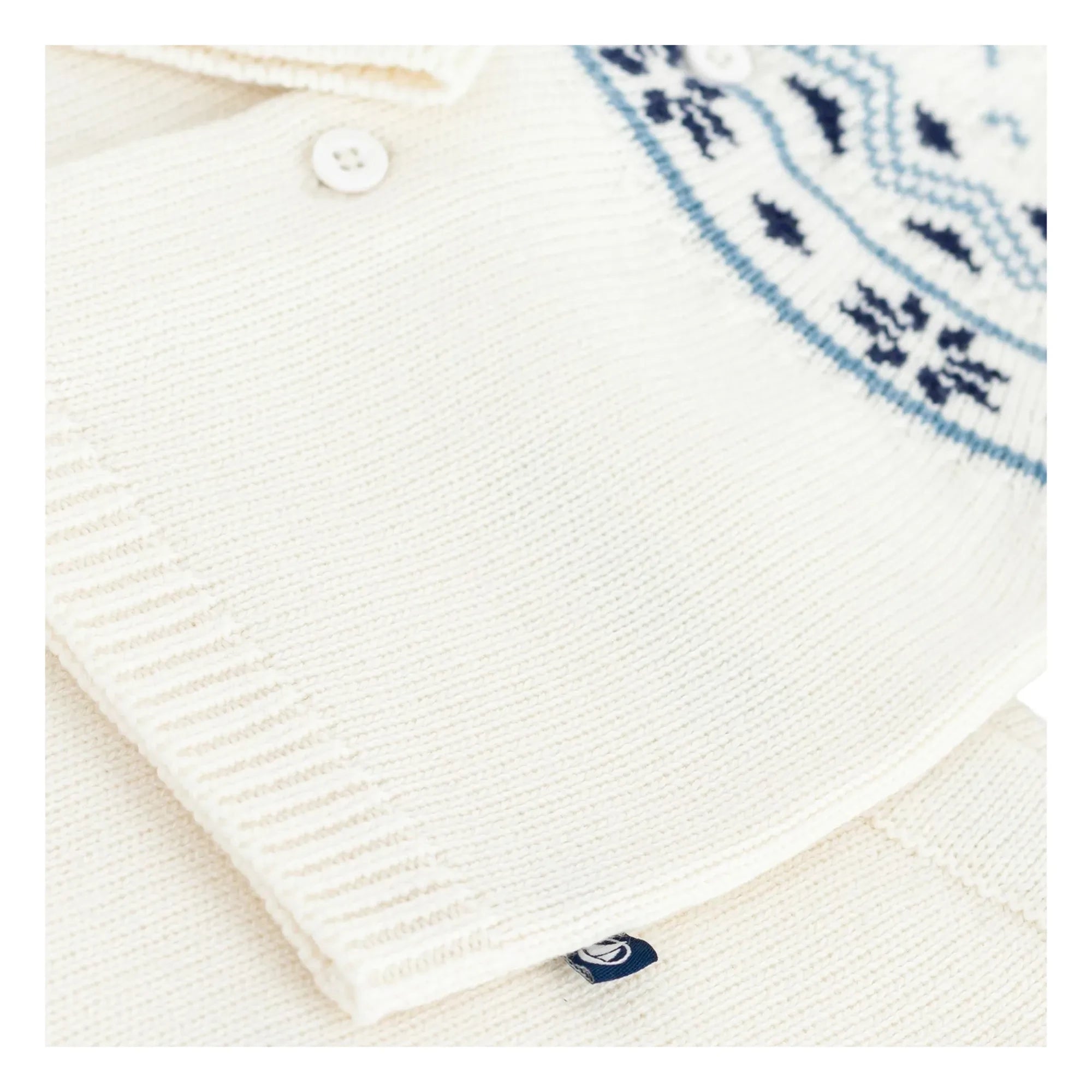 Petit Bateau - Conjunto de cárdigan y pantalón de lana | Crudo