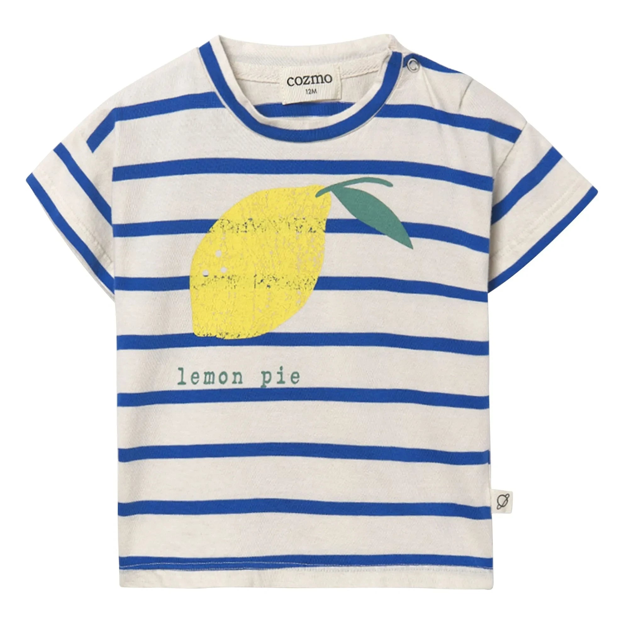 Cozmo - Camiseta de algodón orgánico a rayas Aran | Blanco