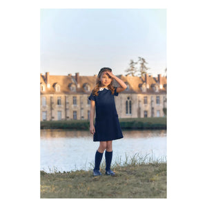 Tartine et Chocolat - Claudine yaka elbise | Lacivert