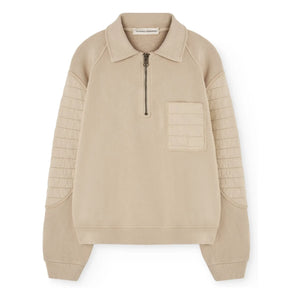 The Animals Observatory - Seahorse kapüşonlu fermuarlı sweatshirt | Natural
