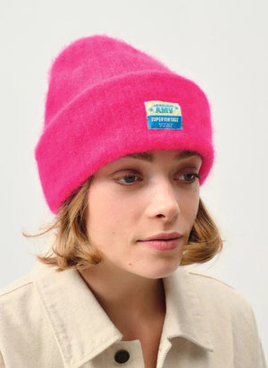 American Vintage - Gorro de lana y alpaca Vitow | Rosa fluorescente