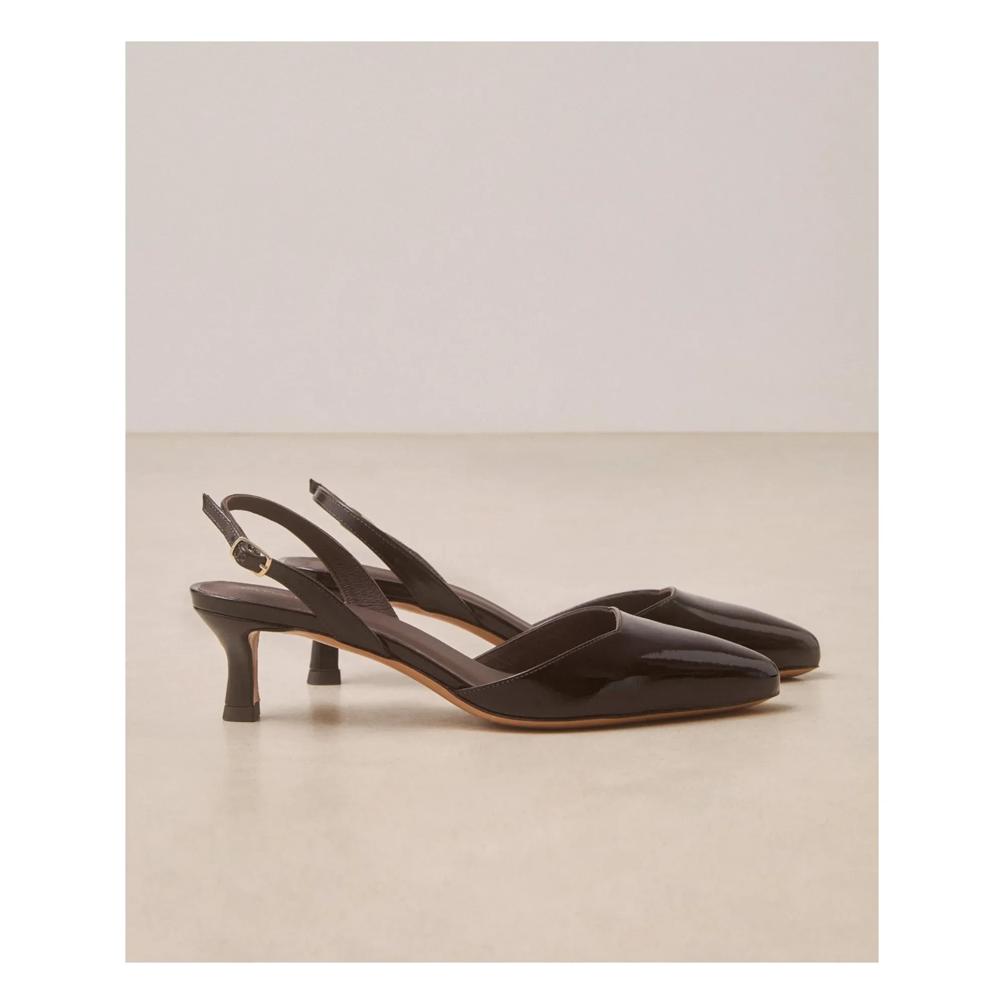 Rivecour - Zapatos de piel barnizada con puntera n°411 | Marrón
