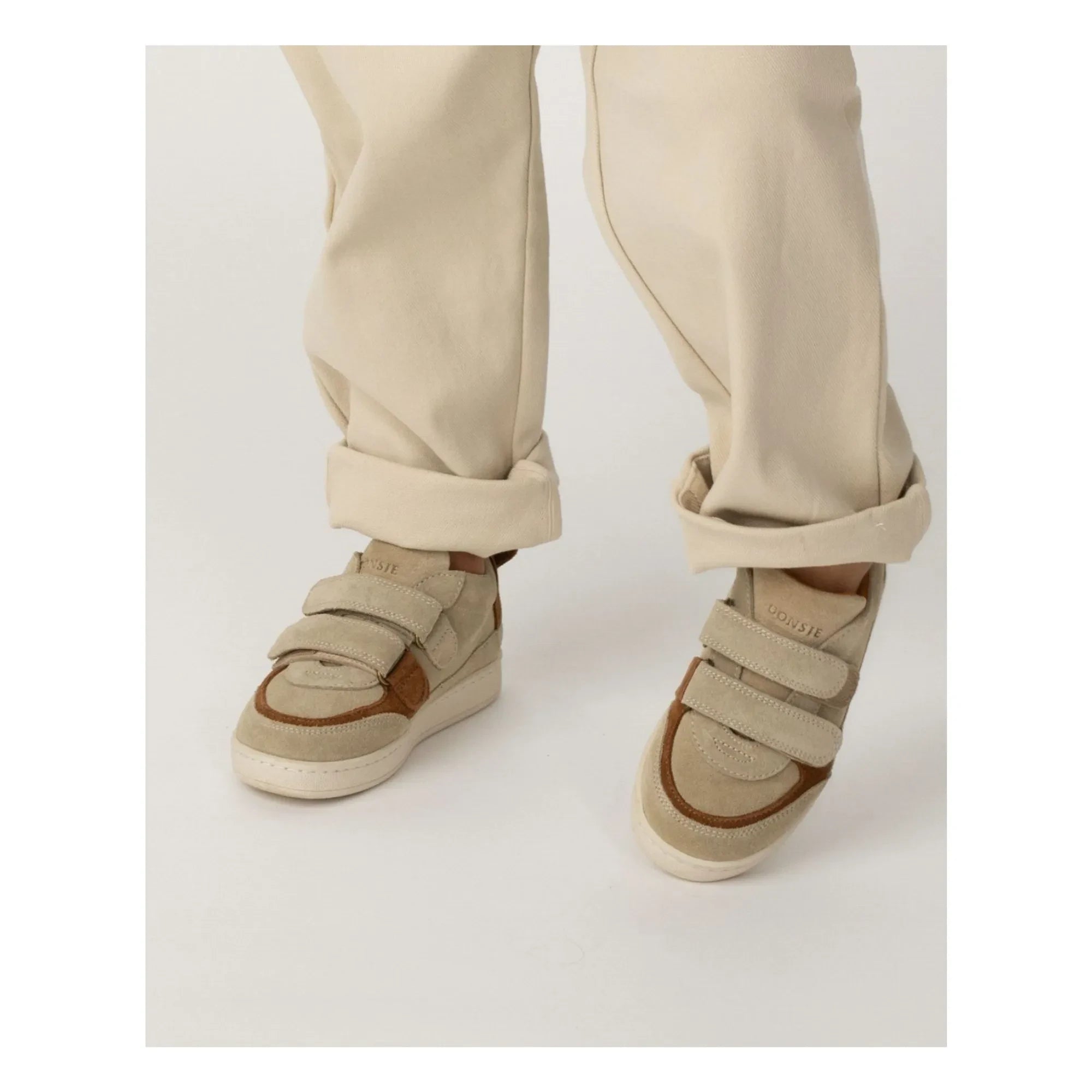 Donsje - Zapatillas de gamuza con arañazos de oso Rinon | Beige
