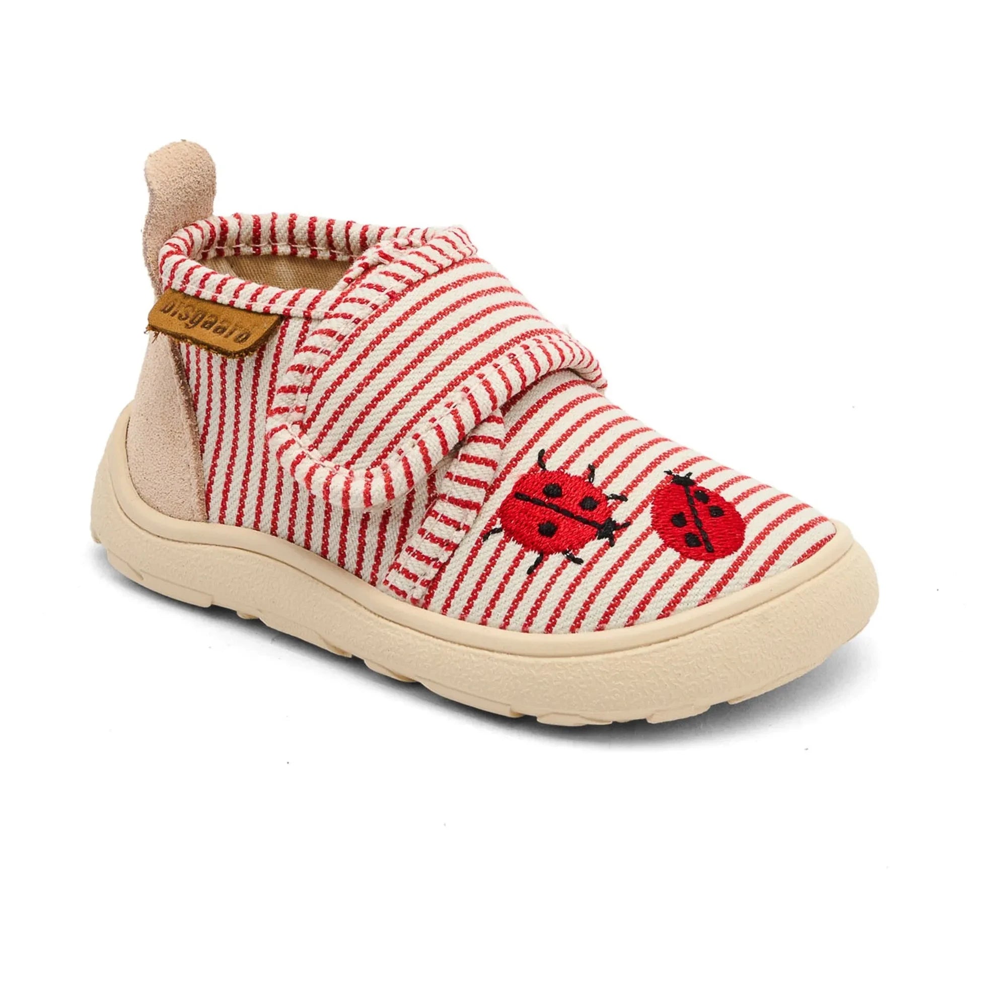 bisgaard - Zapatillas de estar por casa rayadas con mariquitas | Rojo