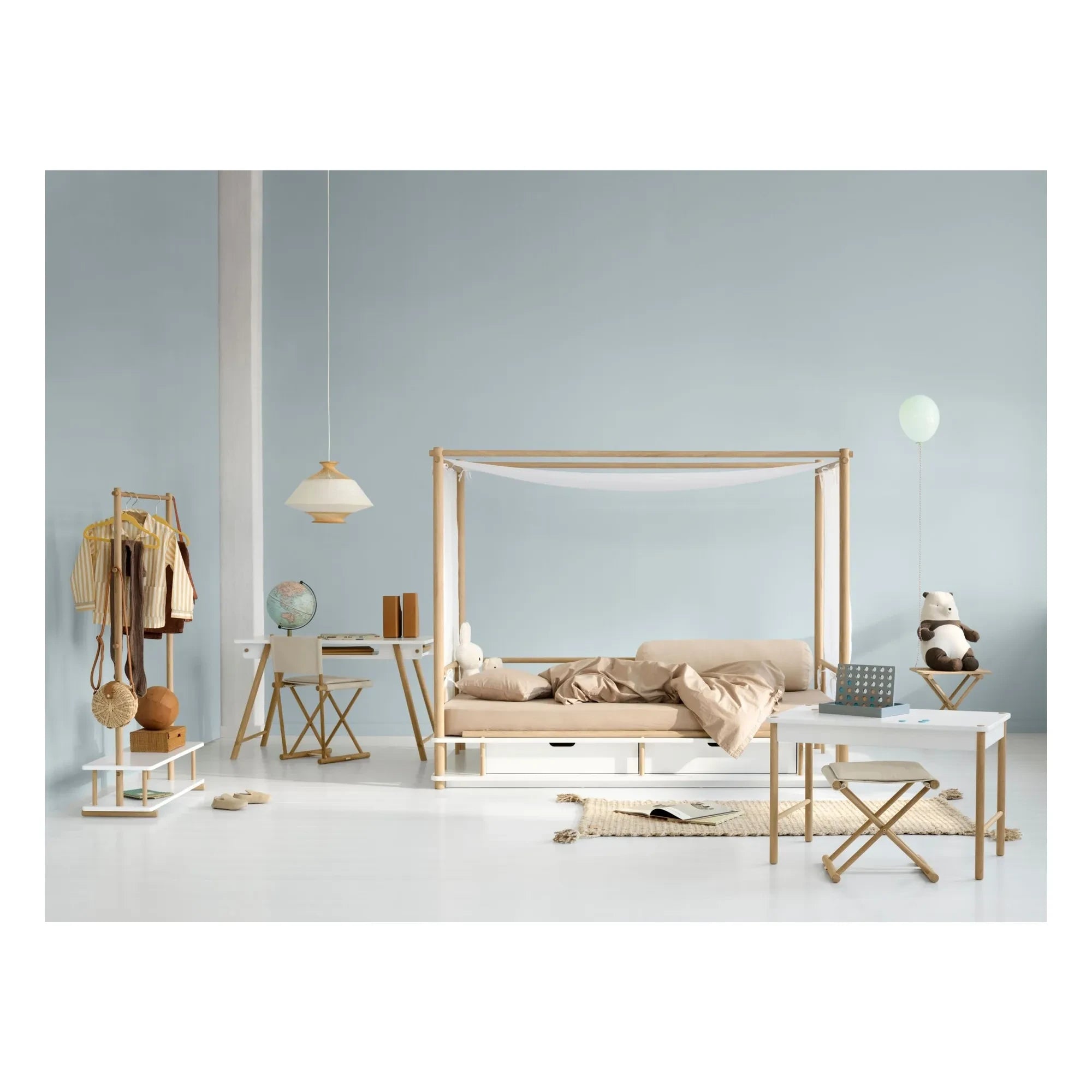Oliver Furniture - Meşe askılık | Beyaz