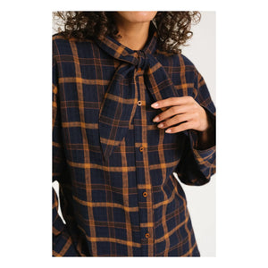 Sacrécoeur - Charlie scarf shirt | Azul Marino