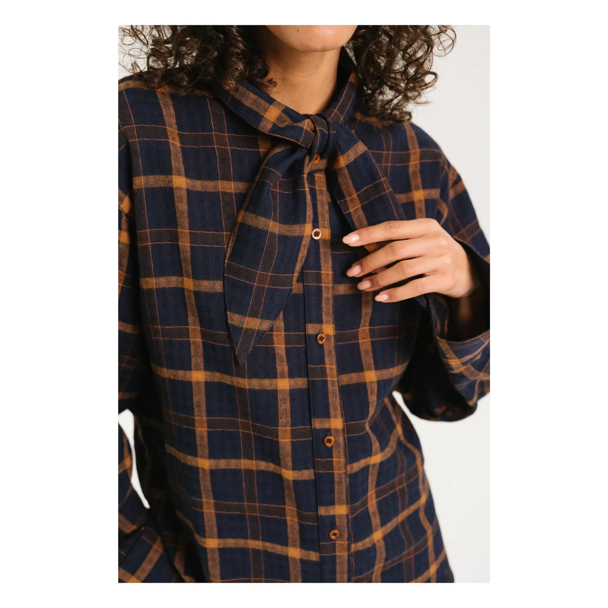 Sacrécoeur - Charlie scarf shirt | Azul Marino
