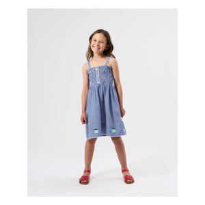 Goldie + Ace - Vestido Gingham Fruncido | Azul