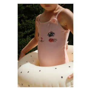 Konges Sløjd - Traje de baño de fibra reciclada Kitty de 1 pieza | Rosa
