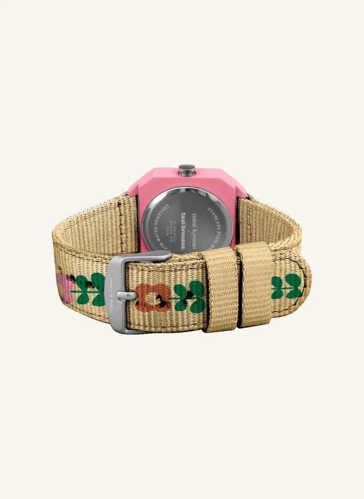 Mini Kyomo - Reloj Flores de los Setentas - Mini Kyomo x Taxi Brousse | Beige