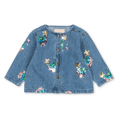 Konges Sløjd - Chaqueta Magot de algodón orgánico con lentejuelas | Azul