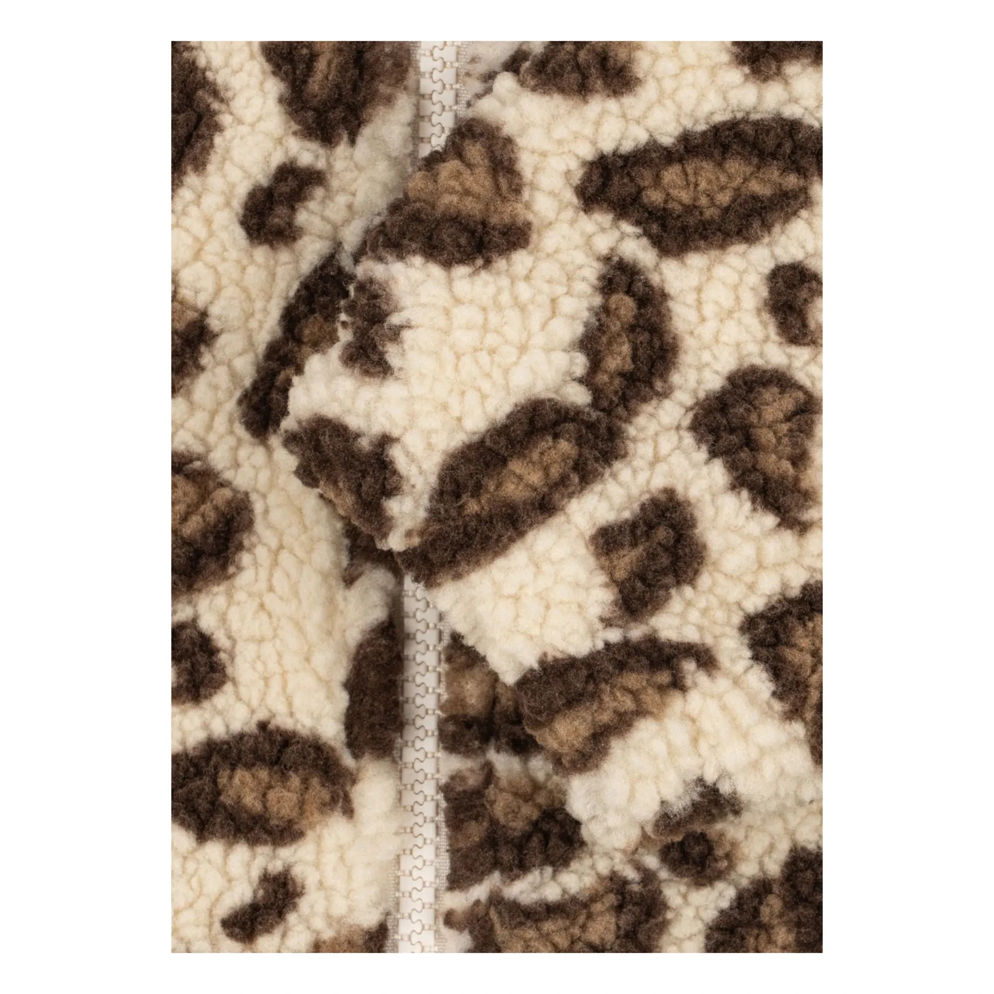 Konges Sløjd - Chaqueta Sherpa Jody Leopard de Fibra Reciclada | Beige