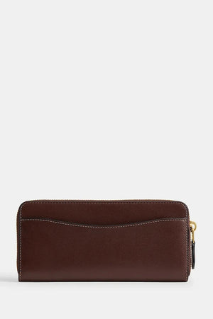 Cartera de cuero Coach Accordion Zip para mujer