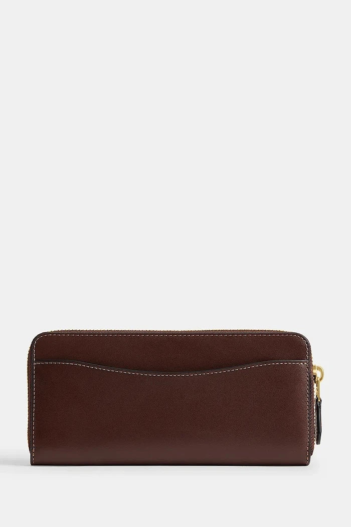Cartera de cuero Coach Accordion Zip para mujer