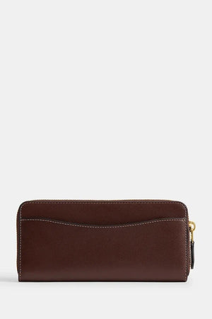 Cartera de cuero Coach Accordion Zip para mujer