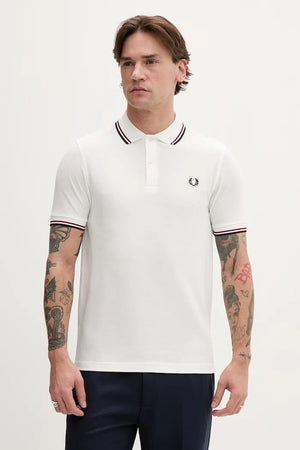 Camiseta de algodón con cuello Twin Tipped de Fred Perry