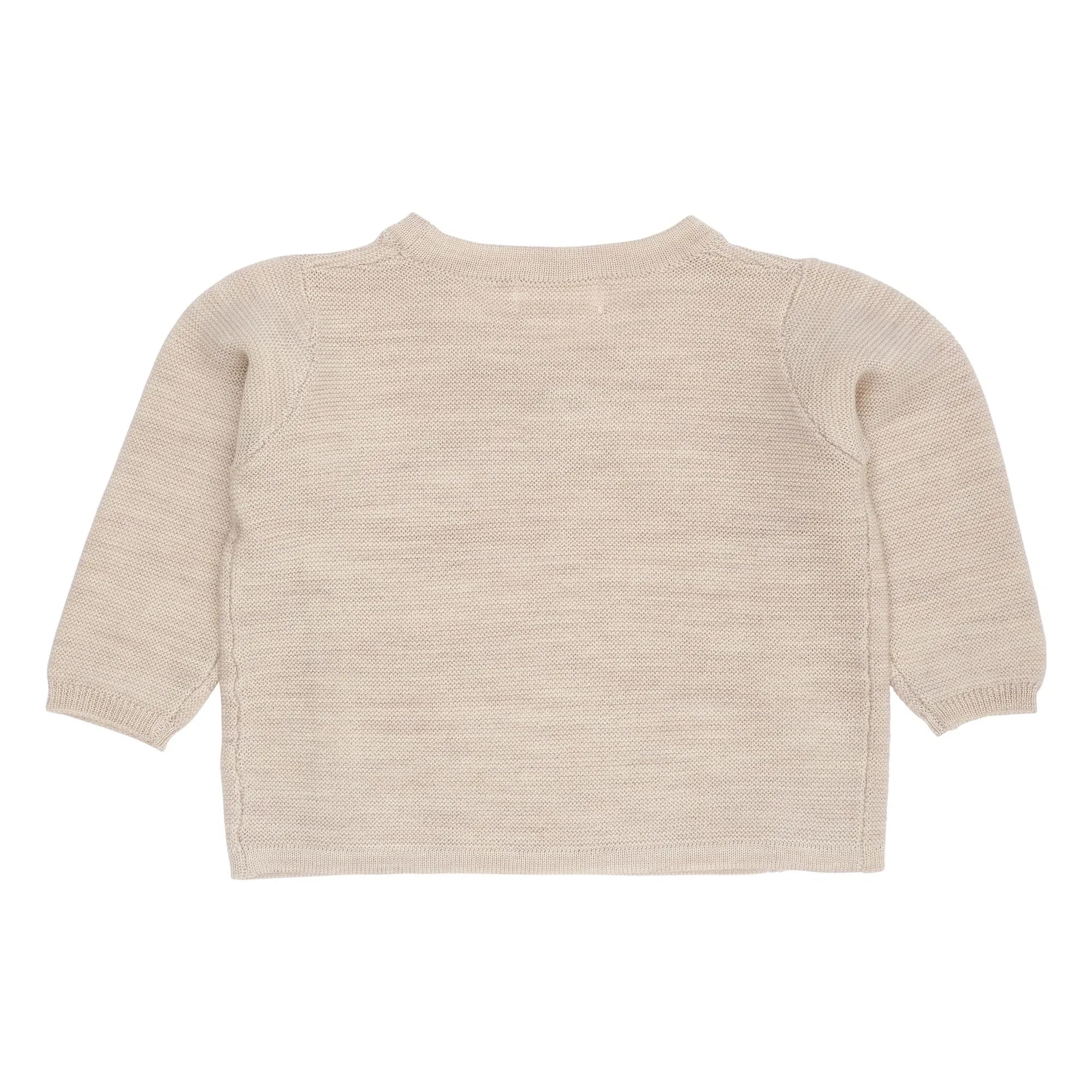 Copenhagen Colors - Cárdigan cruzado de lana merina de brezo beige