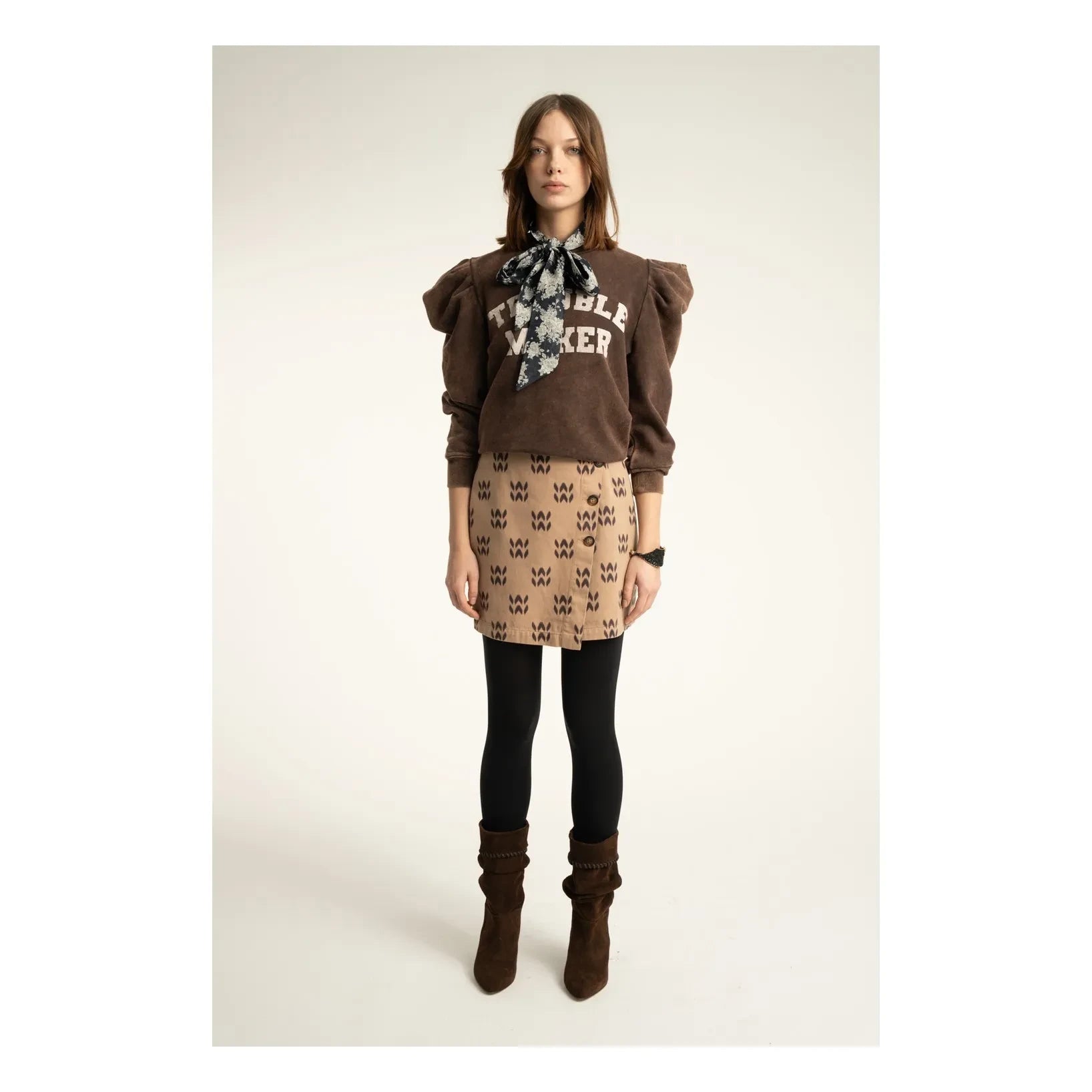 Sisters Department - Matilda organik pamuk sweatshirt | Kahverengi