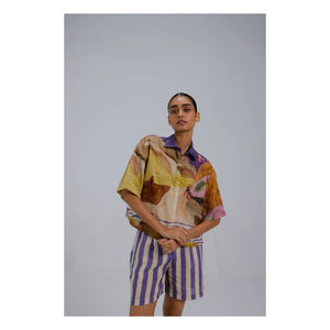 CORD - Camisa de Lino Ava | Morado
