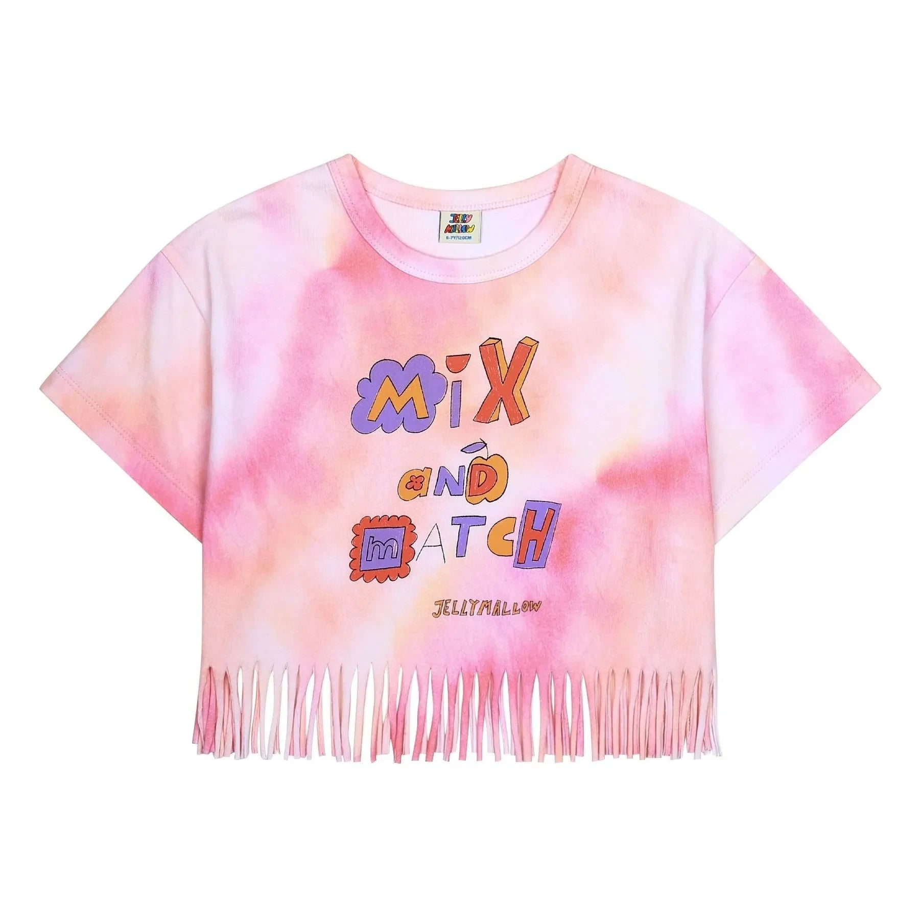 Jelly Mallow - Camiseta Tie-Dye con Borlas | Rosa