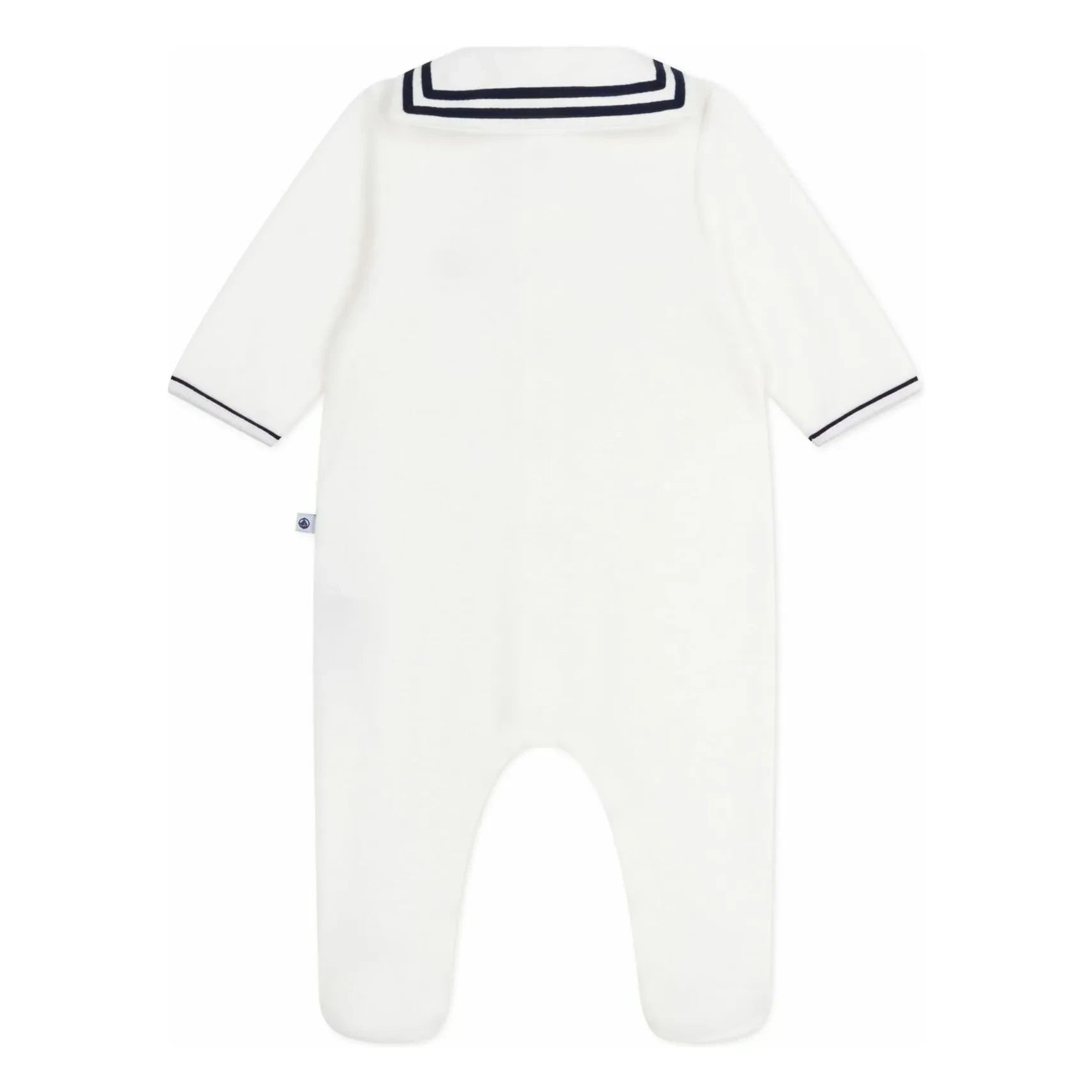 Petit Bateau - Pijama tipo camisón con cuello vareuse | Blanco