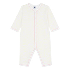 Petit Bateau - Pijama de algodón orgánico para bebé | Blanco