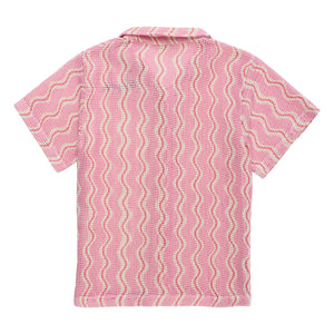 Maison Mangostan - Camisa de Punto Ondulado | Rosa