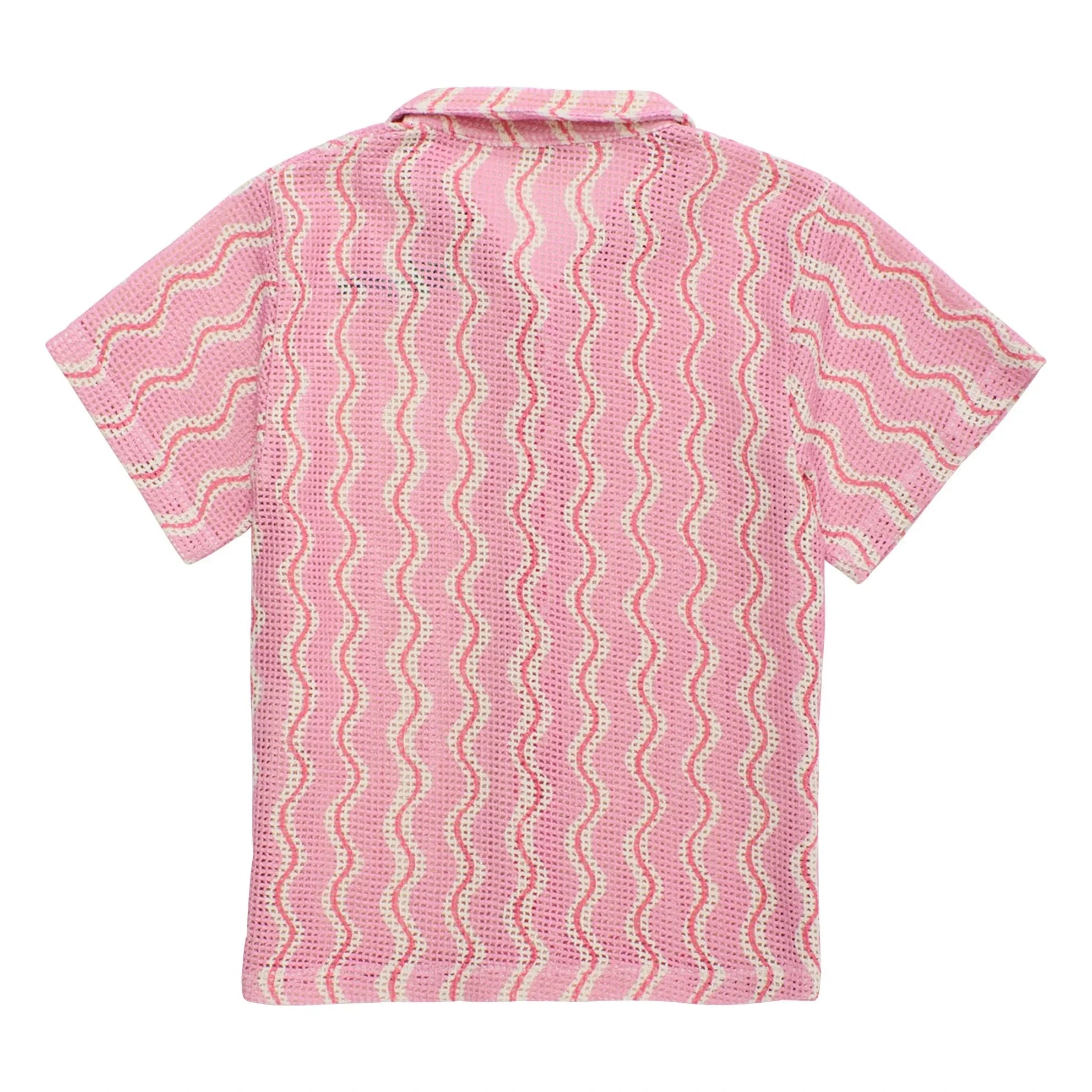 Maison Mangostan - Camisa de Punto Ondulado | Rosa