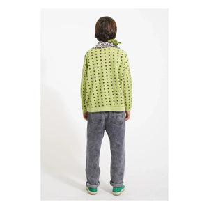 Piupiuchick - Sudadera de estrellas de canalé de algodón orgánico | Verde