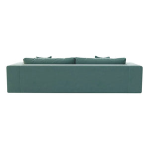 Panac Edition - Sofá Bellechasse de 3 plazas de terciopelo cepillado de 245 cm | Coñac