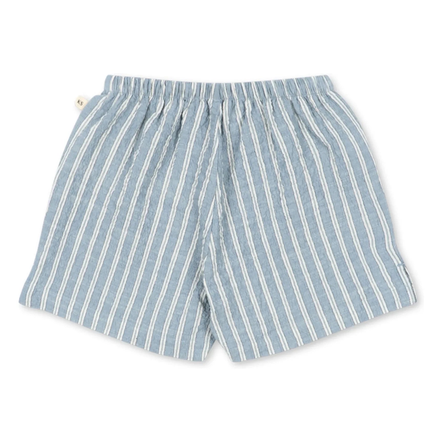 Konges Sløjd - Pantalones Cortos de Algodón Orgánico a Rayas Elliot | Azul