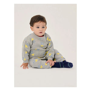 Bobo Choses - Jogger saucers Algodón Orgánico Bebé | Gris Jaspeado