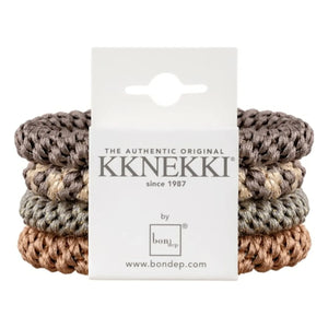 Bon Dep - Juego de 4 gomas para el pelo Kknekki 8 | Marrón oscuro