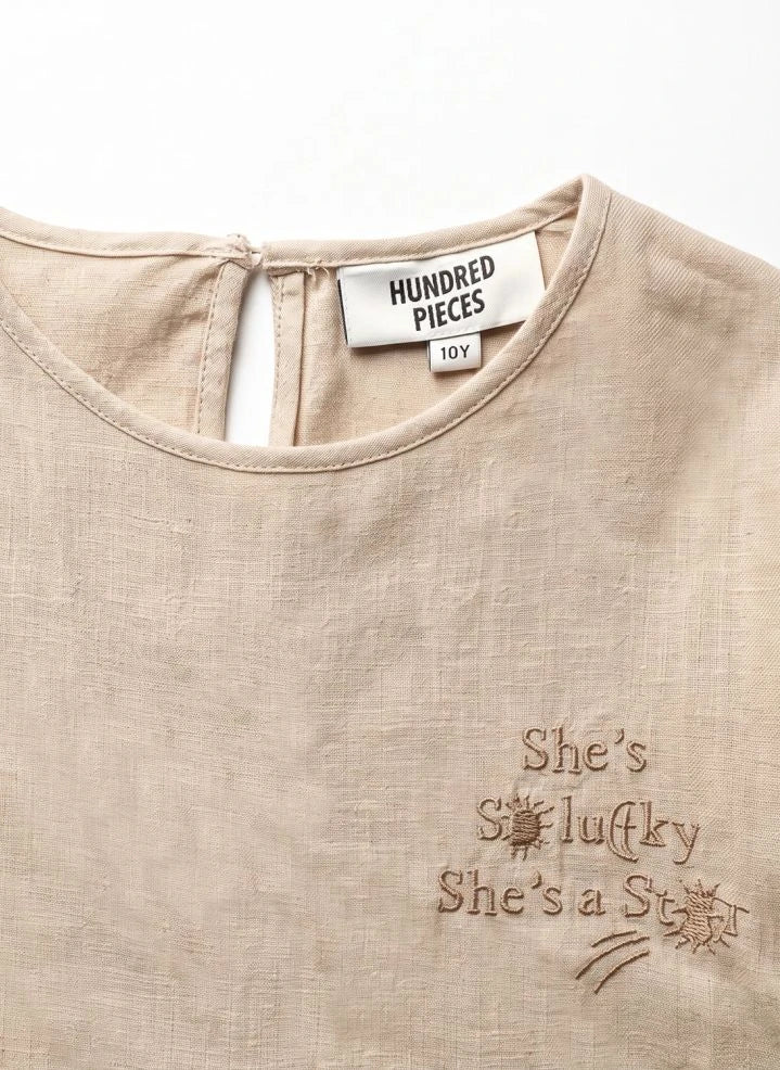 Hundred Pieces - Vestido Esperas Etoiles | Beige