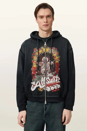 Sudadera con capucha de algodón para hombre AllSaints ROQUE