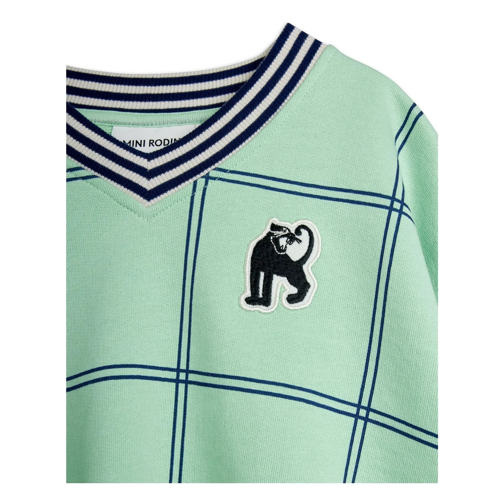 Mini Rodini - Sudadera a cuadros orgánica Coron | Verde