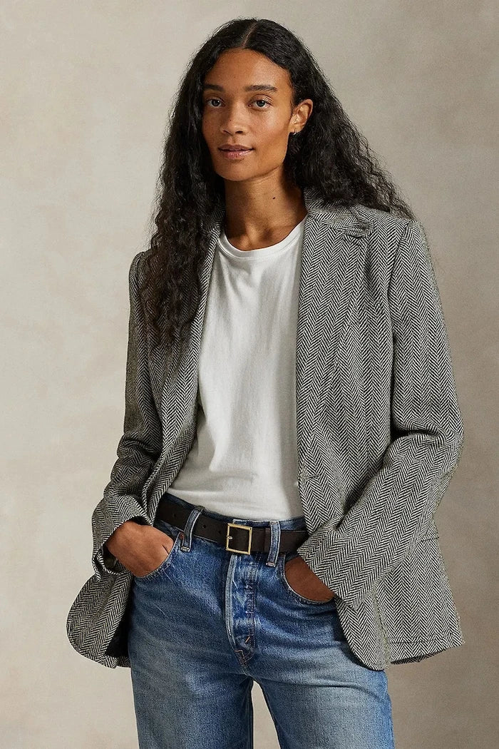 Cazadora de lino de un botón para mujer Polo Ralph Lauren