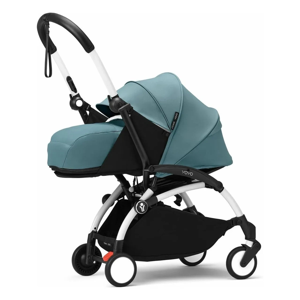 Stokke® - Cochecito YOYO³ completo 0+ y 6+ Chasis blanco | Aqua