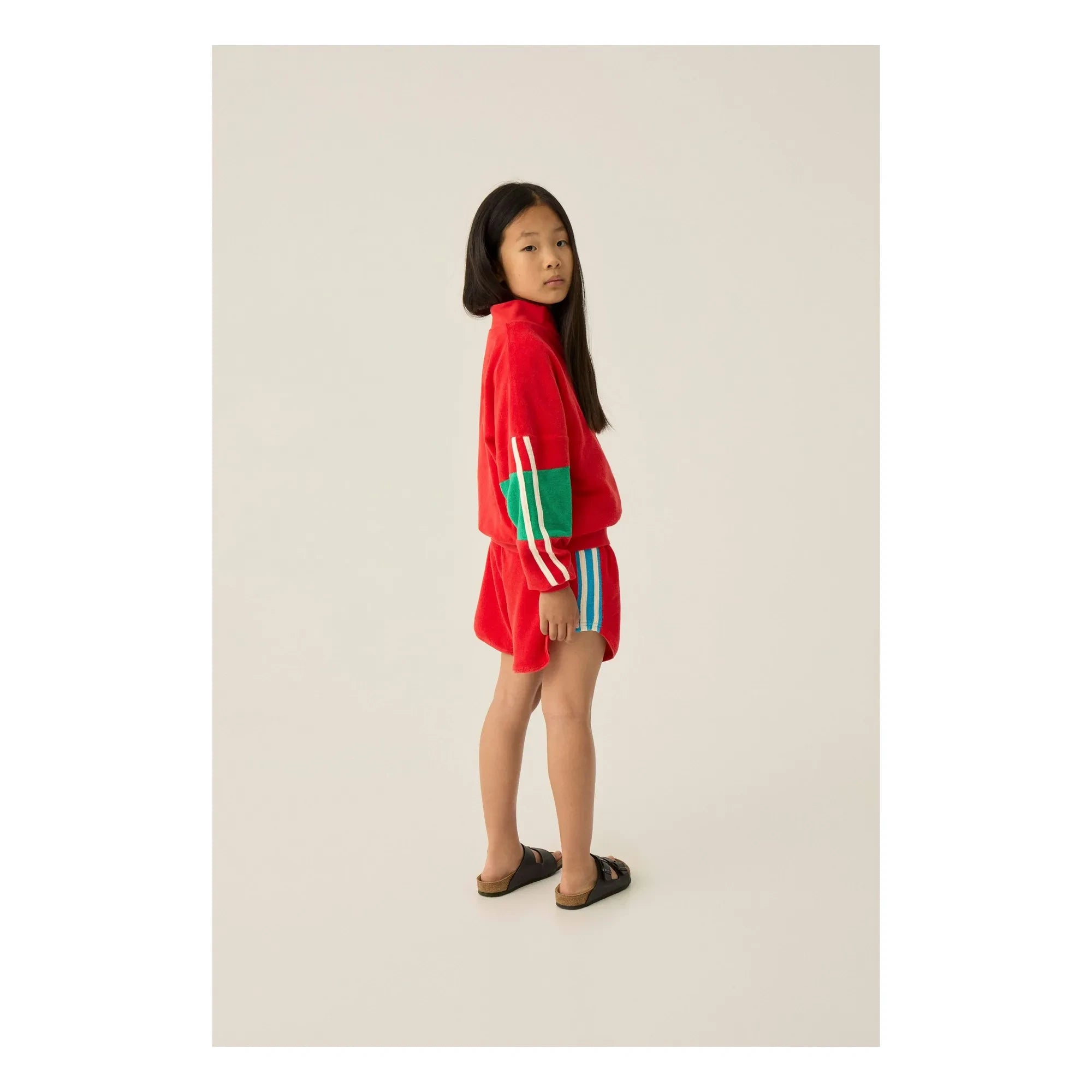 The Campamento - Sudadera con Cremallera y Bloques de Color | Rojo