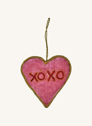 Arroz - Adorno navideño en forma de corazón Xoxo | Rosa