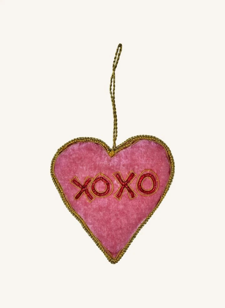 Arroz - Adorno navideño en forma de corazón Xoxo | Rosa
