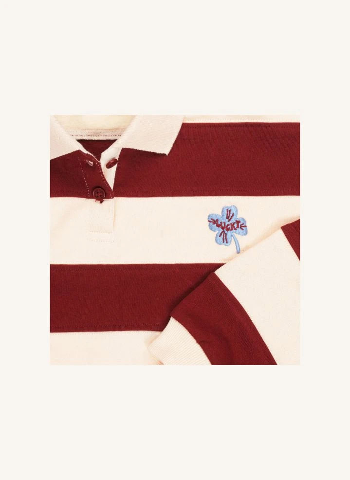 Tumble N'Dry - Adele Suéter de Cuello Polo de Algodón Orgánico | Rosa Pálido