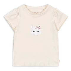 Konges Sløjd - Camiseta de algodón orgánico Famo Cat | Beige