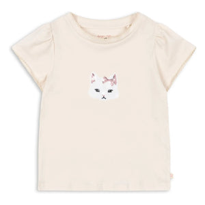 Konges Sløjd - Camiseta de algodón orgánico Famo Cat | Beige