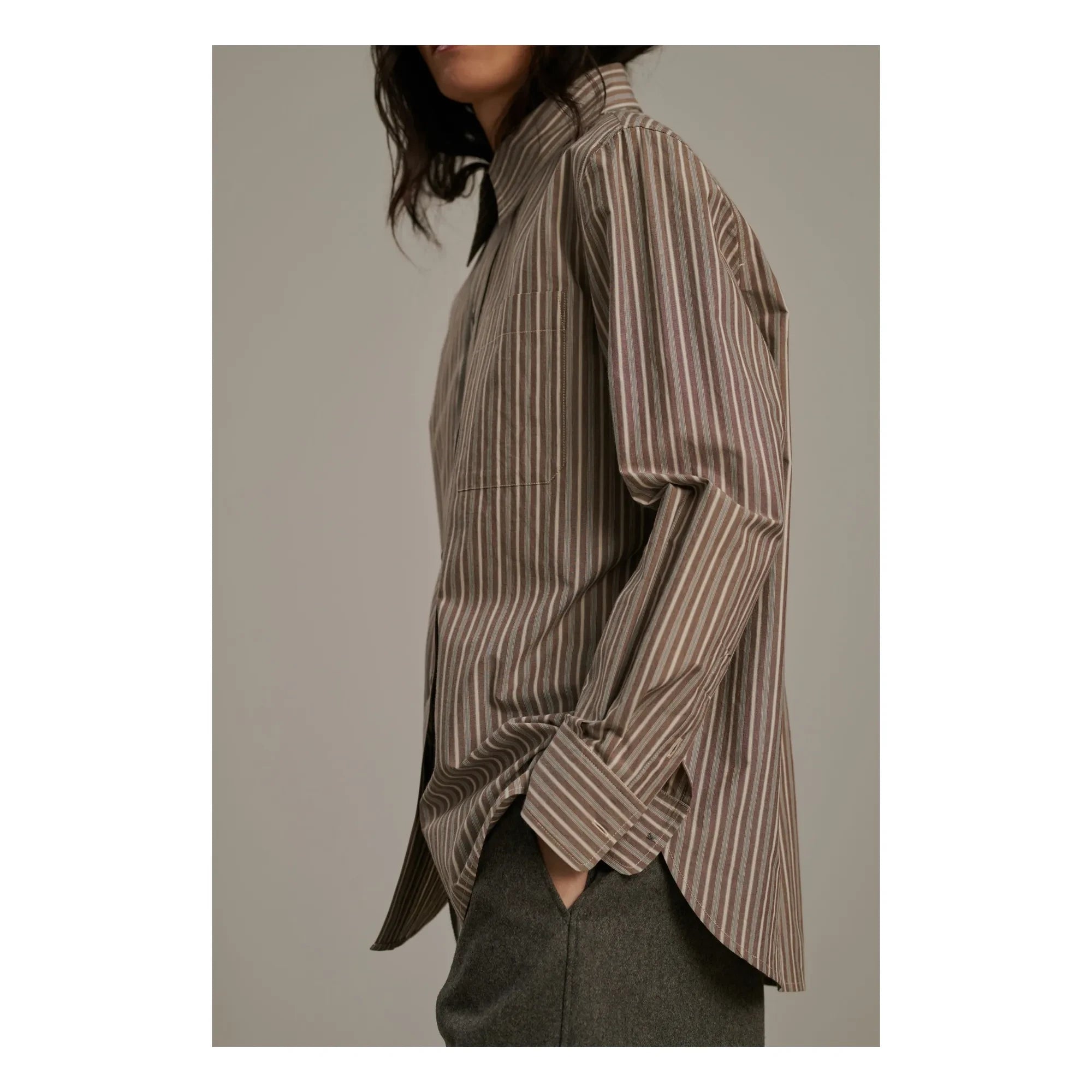 Soeur - Camisa a rayas Alphée | Verde azulado