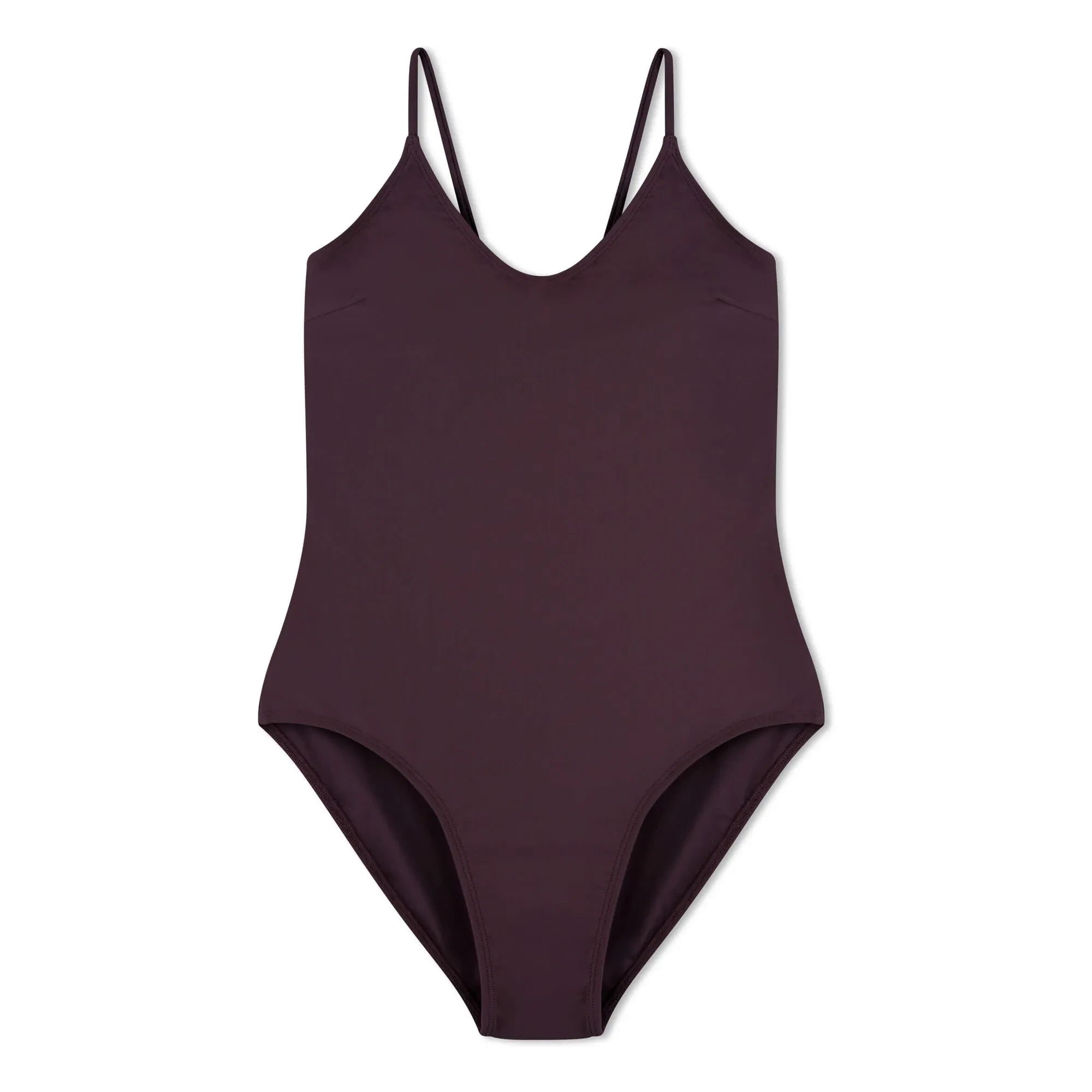 Matona - 1 pieza Jersey escote en V Fibras recicladas | Berenjena
