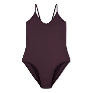 Matona - 1 pieza Jersey escote en V Fibras recicladas | Berenjena