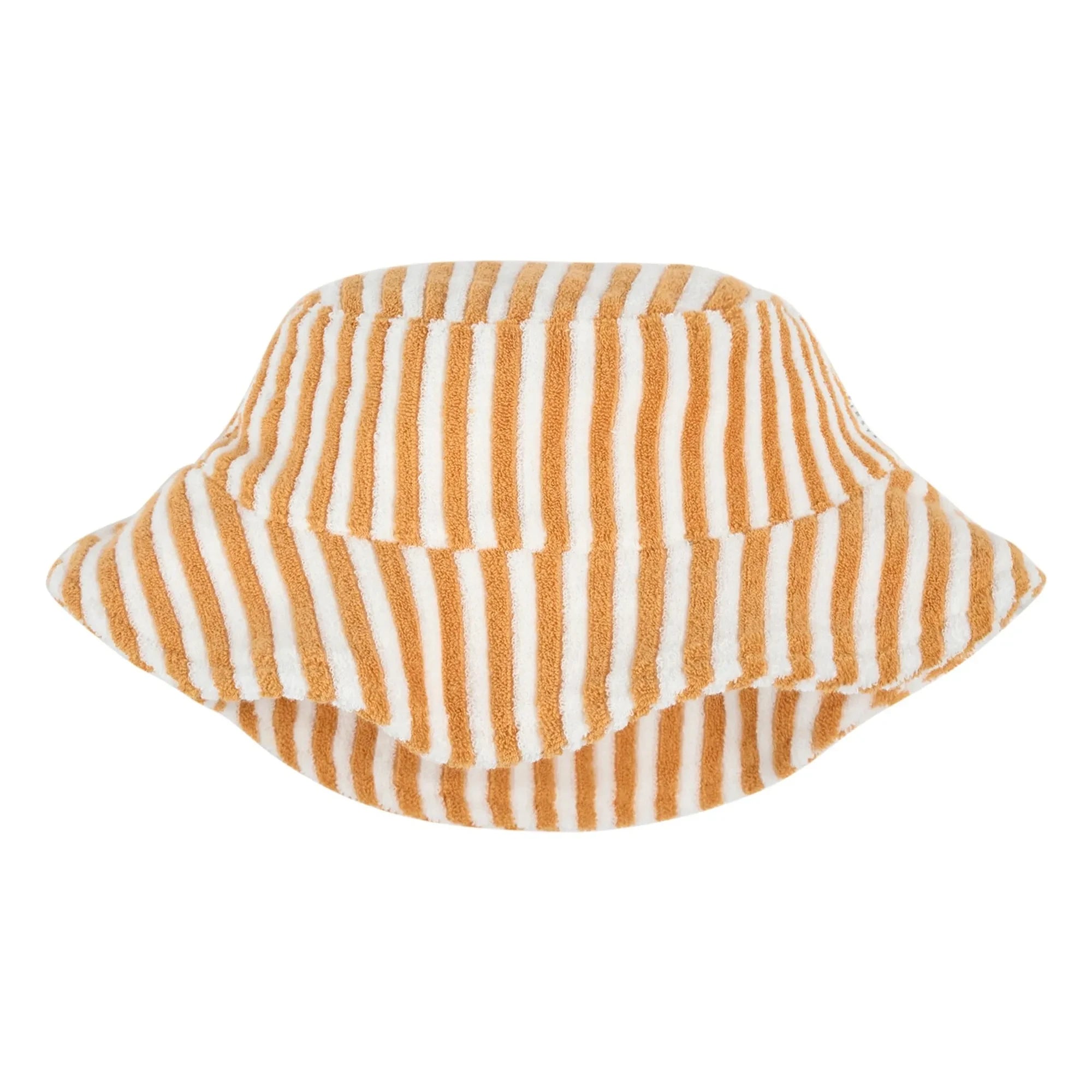 Petit Lem - Bob Esponja de algodón orgánico a rayas | Camel